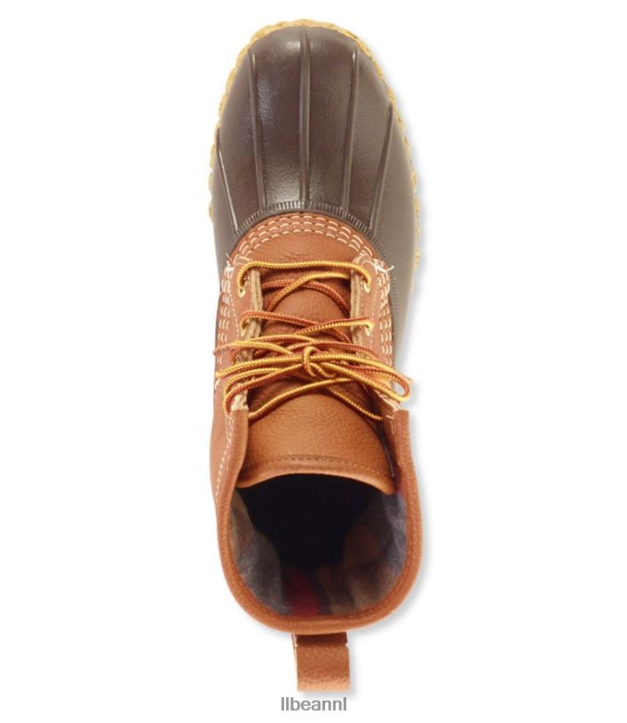 L.L.Bean Heren 8'' laarzen met zeemvoering bruin/bruin/gom/appelkaneel schoenen VT0641198 - Image 4