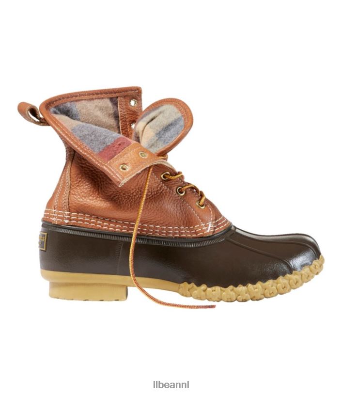 L.L.Bean Heren 8'' laarzen met zeemvoering bruin/bruin/gom/appelkaneel schoenen VT0641198 - Image 1