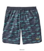 L.L.Bean Heren all-avontuurlijke zwemshorts koolstof marine visprint kleding VT0643211