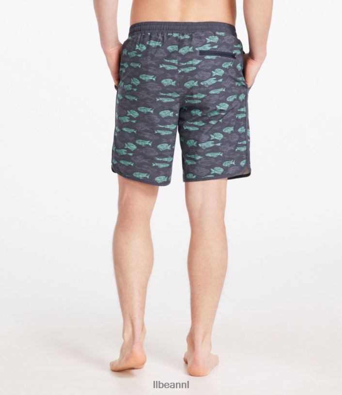 L.L.Bean Heren all-avontuurlijke zwemshorts koolstof marine visprint kleding VT0643211 - Image 3