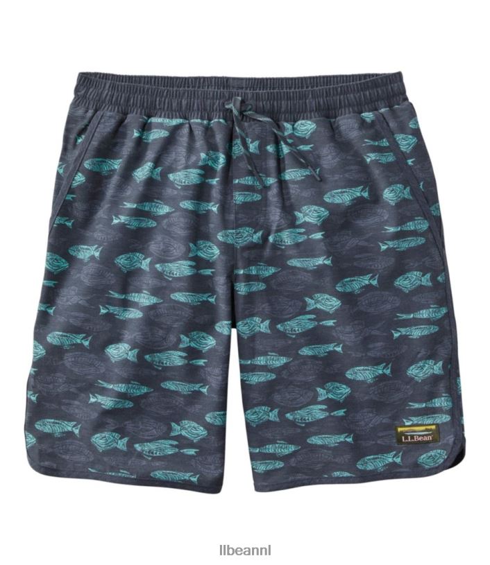 L.L.Bean Heren all-avontuurlijke zwemshorts koolstof marine visprint kleding VT0643211 - Image 1