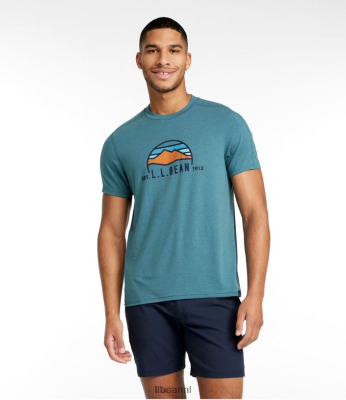 L.L.Bean Heren alledaags sunsmart-T-shirt regenbooglogo kleding VT0646574 - Image 2