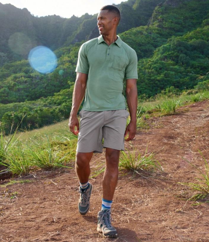 L.L.Bean Heren alledaagse sunsmart-polo grijze heide kleding VT0644729 - Image 6