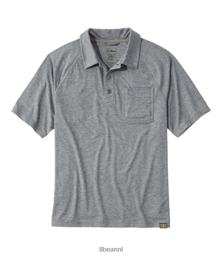 L.L.Bean Heren alledaagse sunsmart-polo grijze heide kleding VT0644729 - Image 1