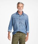 L.L.Bean Heren Beanflex denim overhemd asfalt kleding VT064319 - Image 2