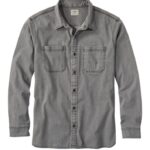 L.L.Bean Heren Beanflex denim overhemd asfalt kleding VT064319