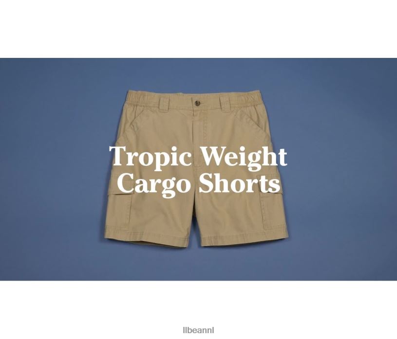 L.L.Bean Heren cargoshorts in tropisch gewicht khaki kleding VT064202 - Image 7