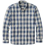 L.L.Bean Heren Comfort stretch chambray overhemd vintage indigo kleding VT0643322