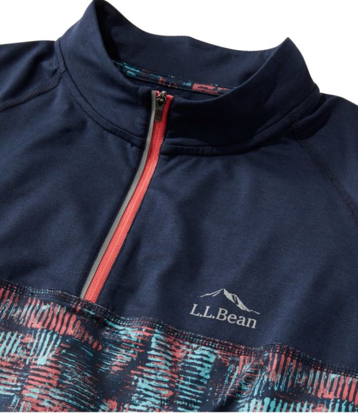 L.L.Bean Heren comfortabel fietsshirt klassieke marineblauwe geoprint/klassieke marine kleding VT064535 - Image 4