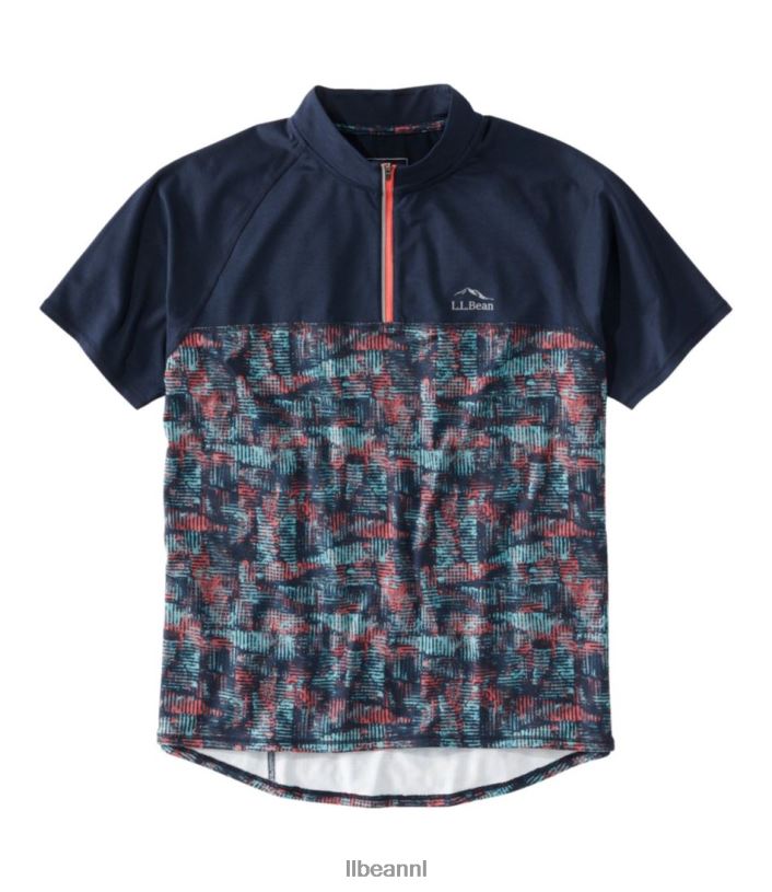 l_l_bean_heren_comfortabel_fietsshirt_klassieke_marineblauwe_geoprint_klassieke_marine_kleding_vt064535.jpg L.L.Bean Heren comfortabel fietsshirt klassieke marineblauwe geoprint/klassieke marine kleding VT064535 - Image 1