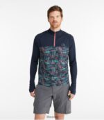 L.L.Bean Heren comfortabel fietsshirt klassieke marineblauwe geoprint/klassieke marine kleding VT064595 - Image 2