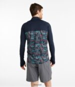 L.L.Bean Heren comfortabel fietsshirt klassieke marineblauwe geoprint/klassieke marine kleding VT064595 - Image 3