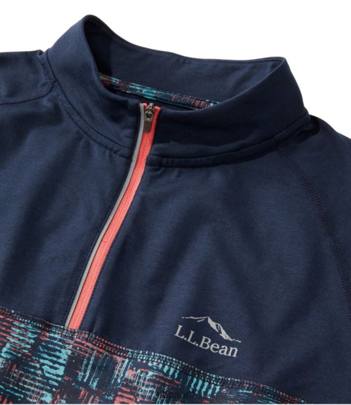 L.L.Bean Heren comfortabel fietsshirt klassieke marineblauwe geoprint/klassieke marine kleding VT064595 - Image 4