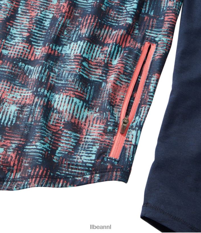 L.L.Bean Heren comfortabel fietsshirt klassieke marineblauwe geoprint/klassieke marine kleding VT064595 - Image 5