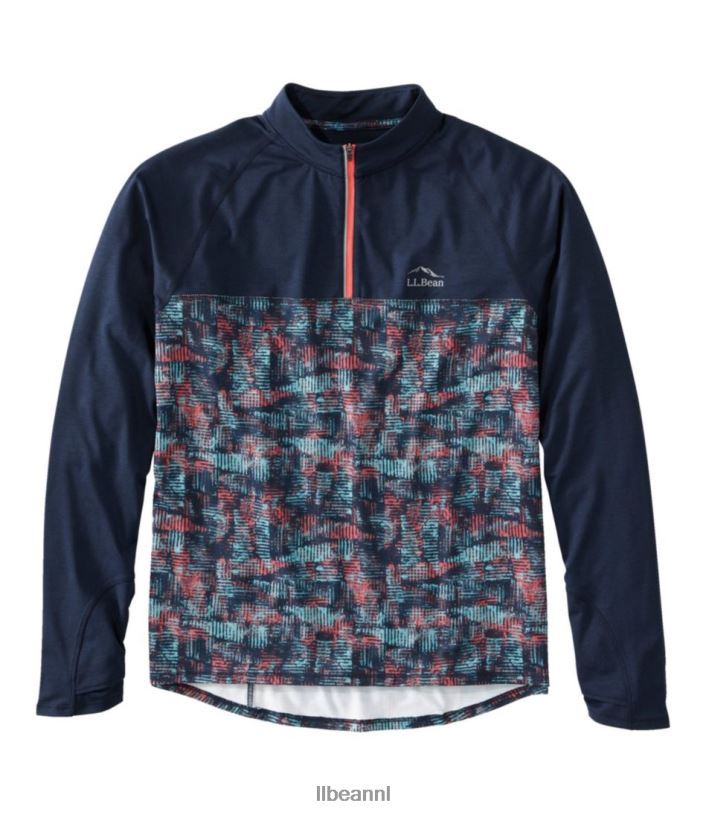 l_l_bean_heren_comfortabel_fietsshirt_klassieke_marineblauwe_geoprint_klassieke_marine_kleding_vt064595.jpg L.L.Bean Heren comfortabel fietsshirt klassieke marineblauwe geoprint/klassieke marine kleding VT064595 - Image 1