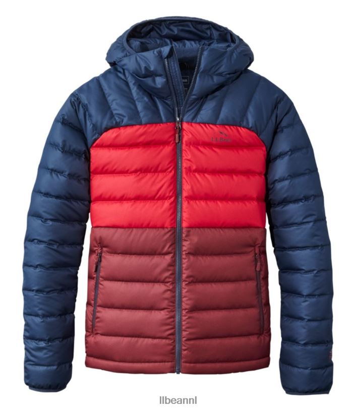 l_l_bean_heren_donsjack_met_capuchon_bordeaux_nautische_marine_bovenkleding_vt064913.jpg L.L.Bean Heren donsjack met capuchon bordeaux/nautische marine bovenkleding VT064913 - Image 1
