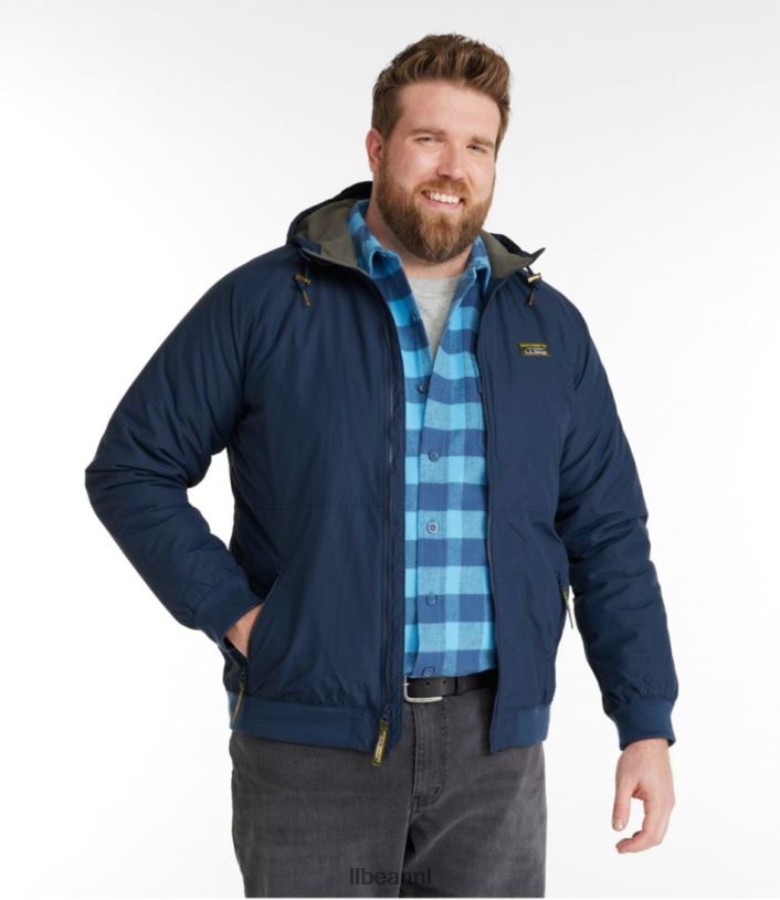 L.L.Bean Heren geïsoleerd 3-seizoenen bomberjack met capuchon tijm bovenkleding VT0643700 - Image 5