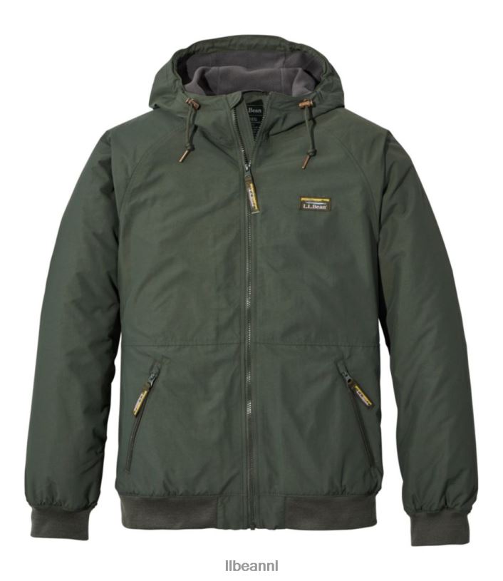 L.L.Bean Heren geïsoleerd 3-seizoenen bomberjack met capuchon tijm bovenkleding VT0643700 - Image 1
