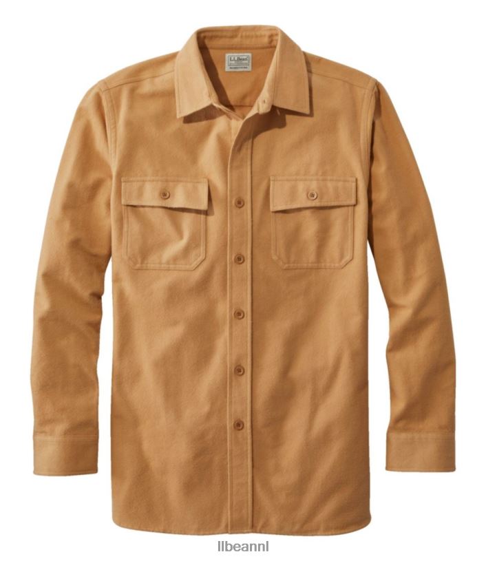 l_l_bean_heren_gemzen_overhemd_gerst_kleding_vt0643040.jpg L.L.Bean Heren gemzen overhemd gerst kleding VT0643040 - Image 1