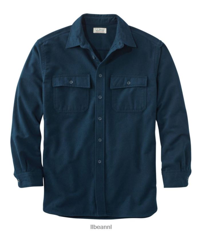l_l_bean_heren_gemzen_overhemd_marine_kleding_vt064373.jpg L.L.Bean Heren gemzen overhemd marine kleding VT064373 - Image 1