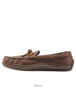 L.L.Bean Heren handgenaaide pantoffels bruin schoenen VT0643709 - Image 2