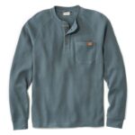 L.L.Bean Heren Henley-bonenwafel rangeley blauw kleding VT0645932