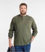 L.L.Bean Heren Henley-bonenwafel rangeley blauw kleding VT0645932 - Image 4
