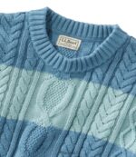 L.L.Bean Heren Heritage zachte katoenen visserstrui blauw aan de baai kleding VT064631 - Image 4