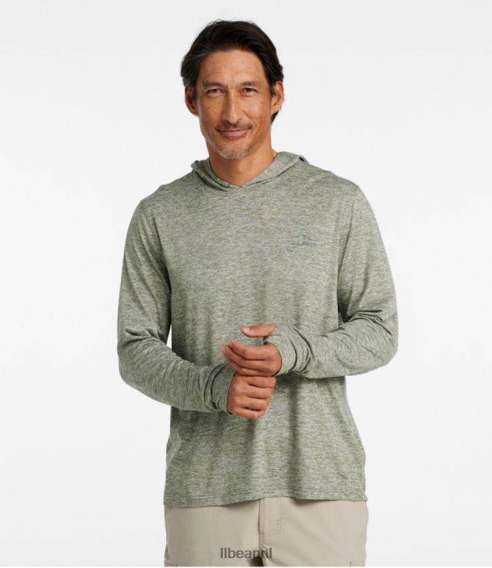 L.L.Bean Heren Insect Shield pro gebreide hoodie leisteen heide kleding VT0645872 - Image 2