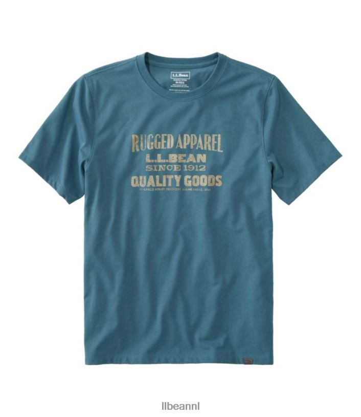 L.L.Bean Heren jagers grafisch T-shirt ijzer blauw kleding VT0646580 - Image 1