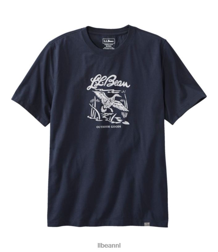 L.L.Bean Heren jagers grafisch T-shirt marine kleding VT0644876 - Image 1