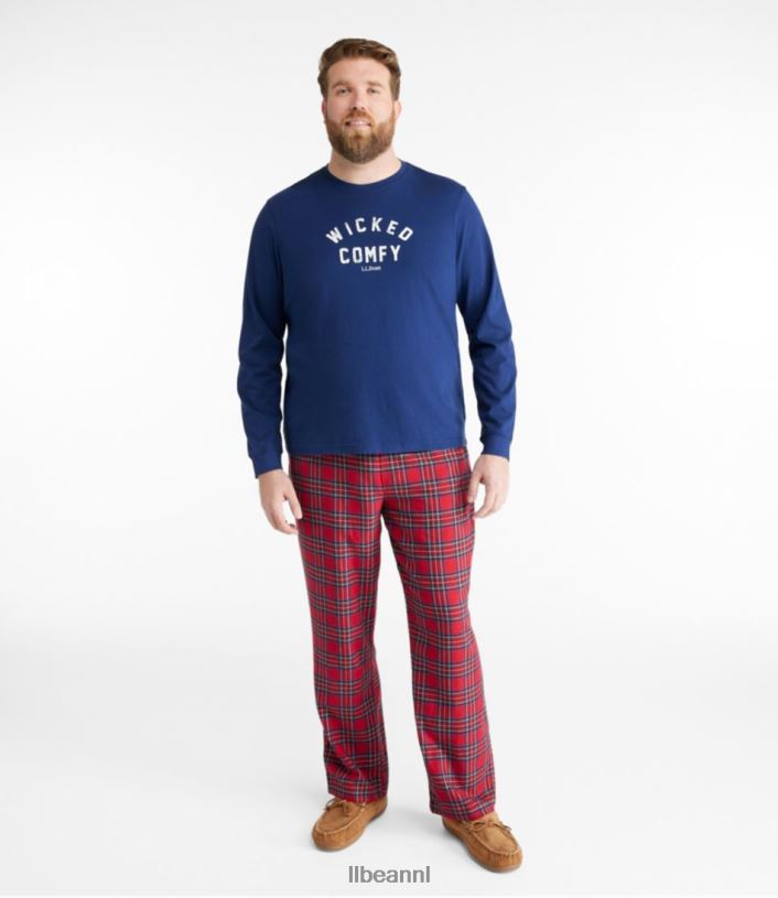 L.L.Bean Heren kamp pyjama set klassiek marineblauw/genieten van het buitenleven kleding VT0644927 - Image 4