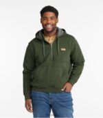 L.L.Bean Heren Katahdin Iron Works sweatshirt met halve rits bordeaux kleding VT064568 - Image 4