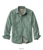 L.L.Bean Heren katahdin prestatie flanellen overhemd-jasje zee groen kleding VT0643406