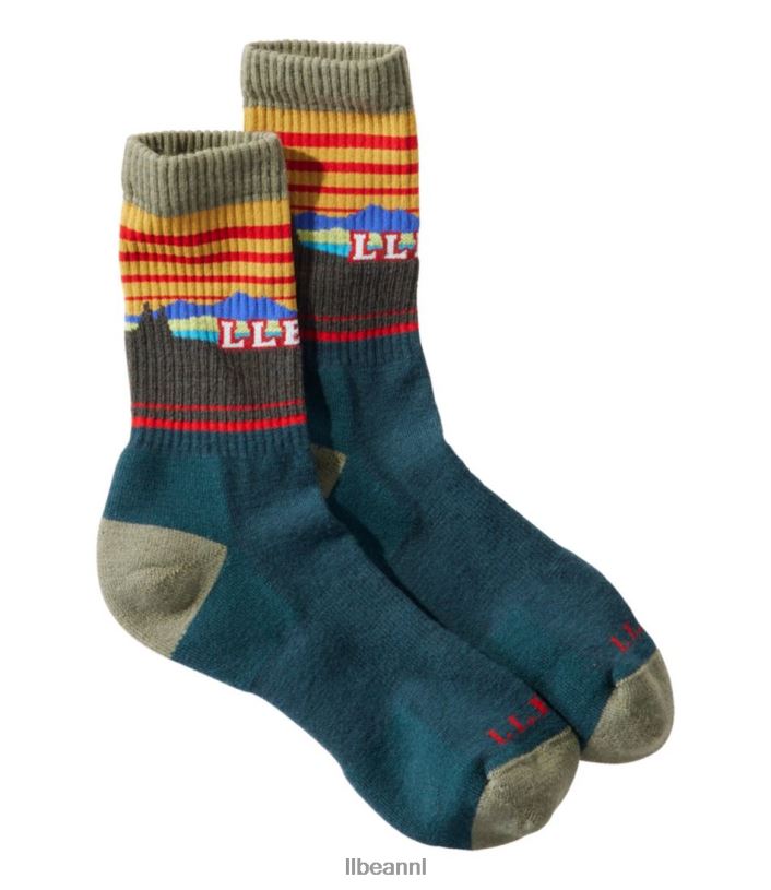 L.L.Bean Heren Katahdin wandelsokken donkere jager/salie accessoires VT0643073 - Image 1