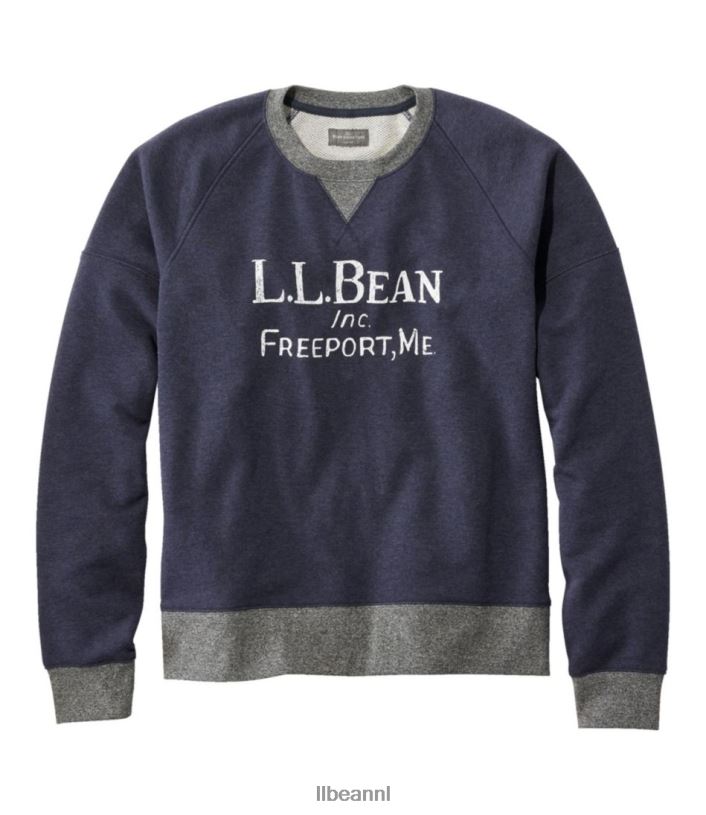 L.L.Bean Heren kenmerkend erfgoedsweatshirt indigo heide kleding VT064571 - Image 1
