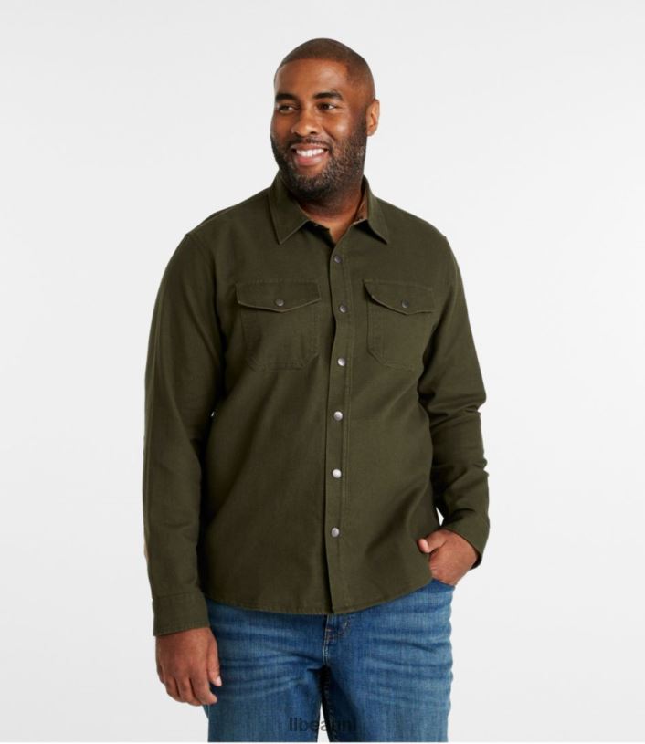 L.L.Bean Heren kenmerkend robuust, zacht twill overhemd loden kleding VT064724 - Image 4