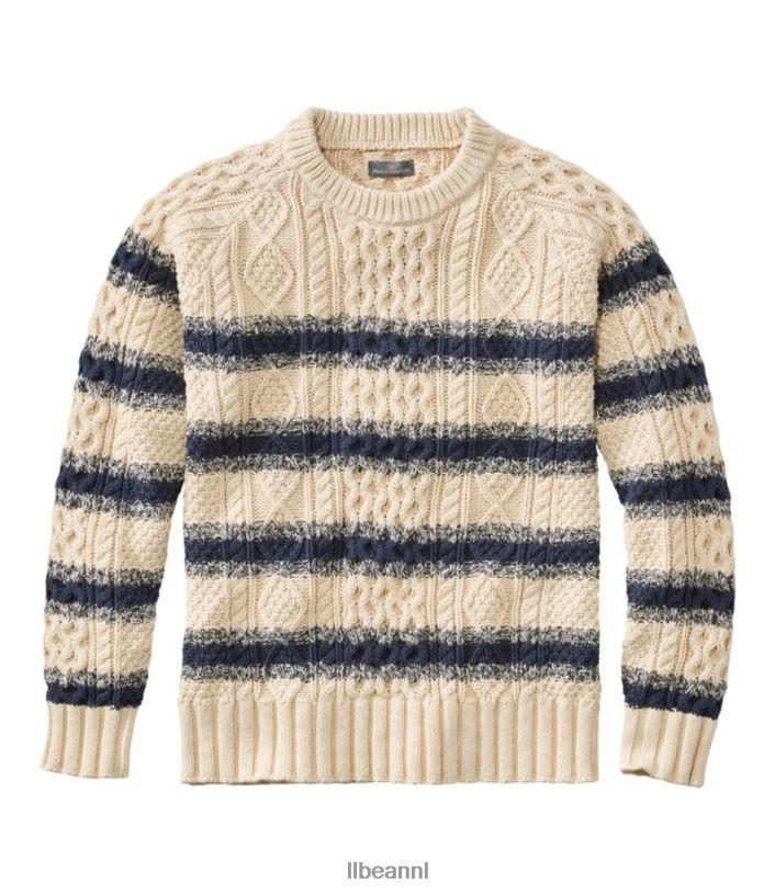 l_l_bean_heren_kenmerkende_katoenen_visserstrui_zeildoek_streep_kleding_vt064646.jpg L.L.Bean Heren kenmerkende katoenen visserstrui zeildoek streep kleding VT064646 - Image 1