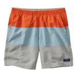 L.L.Bean Heren klassieke supplex sportshort piek oranje/blauw kwarts/houtrook kleding VT064292