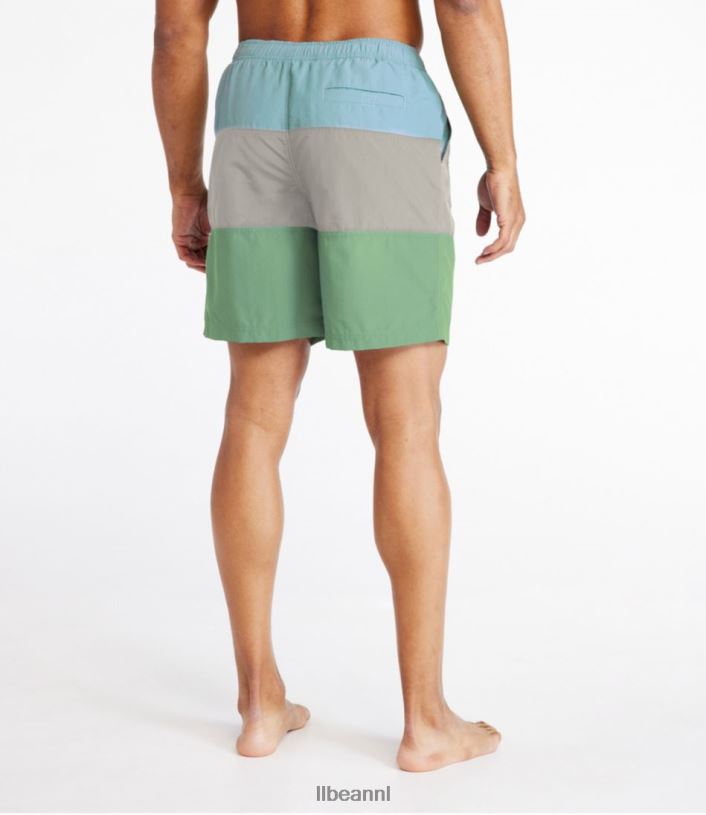 L.L.Bean Heren klassieke supplex sportshort piek oranje/blauw kwarts/houtrook kleding VT064292 - Image 3