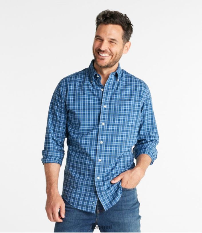 L.L.Bean Heren kreukvrij kennebunk sportshirt grijze steward kleding VT0645992 - Image 2