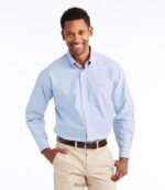 L.L.Bean Heren kreukvrij klassiek Oxford-overhemd frans blauw kleding VT064682 - Image 2