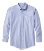 L.L.Bean Heren kreukvrij klassiek Oxford-overhemd frans blauw kleding VT064682 - Image 6
