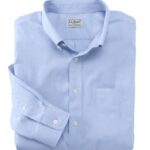 L.L.Bean Heren kreukvrij overhemd van Oxford-stof blauw kleding VT064727