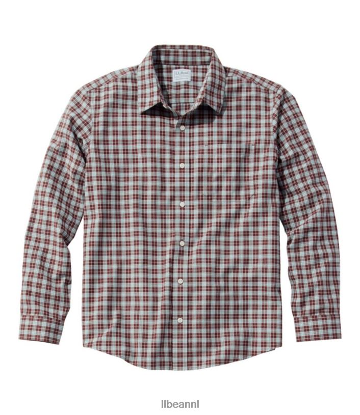 L.L.Bean Heren kreukvrij ultrazacht geborsteld katoenen overhemd bes kleding VT0645743 - Image 1