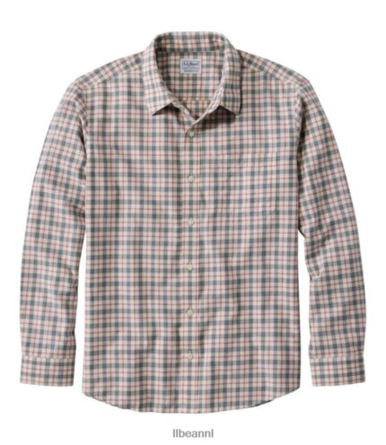 L.L.Bean Heren kreukvrij ultrazacht geborsteld katoenen overhemd guldenroede kleding VT0647180
