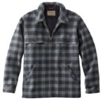L.L.Bean Heren Maine Guide jac-shirt met ritssluiting aan de voorkant en primaloft schaliegrijs/zwart bovenkleding VT0646064