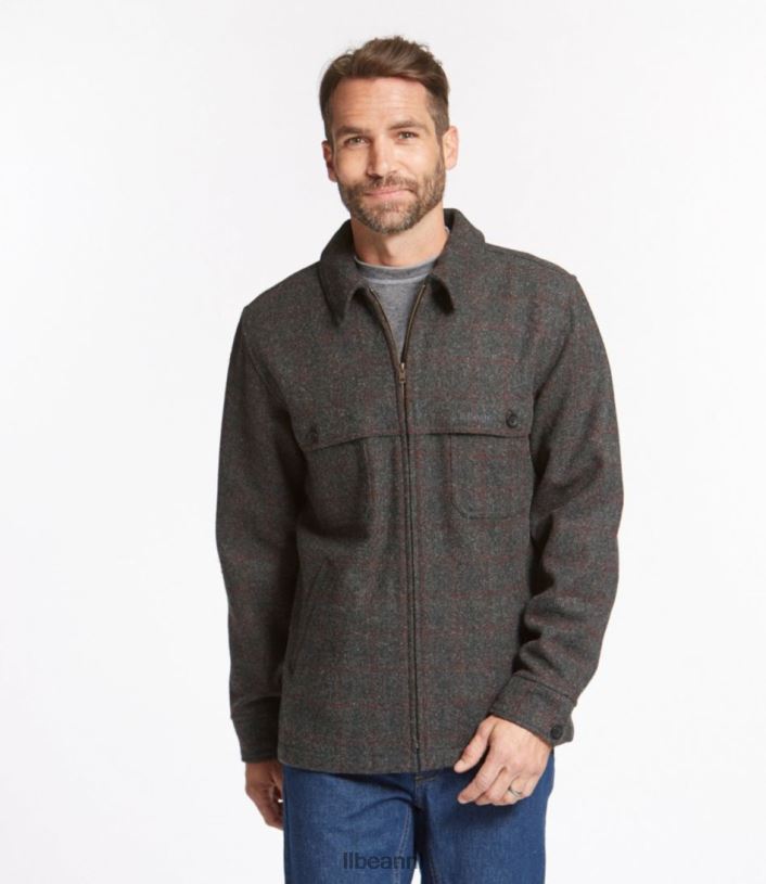 L.L.Bean Heren Maine Guide jac-shirt met ritssluiting aan de voorkant rood Zwart bovenkleding VT0646082 - Image 2