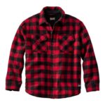 L.L.Bean Heren Maine Guide Sherpa gevoerd wollen overhemd kelp groen uitrusting voor buiten VT0644675