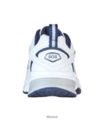 L.L.Bean Heren nieuw evenwicht 608v5 leer wit/marineblauw schoenen VT0641090 - Image 3